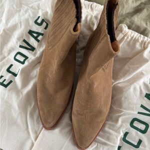 Tecovas Taylor Brown Suede Cowboy Booties